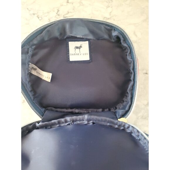 Dabney Lee Red Cosmetic Bag Frenchie Terrier Black Dog Print Gold Zipper - Picture 10 of 10